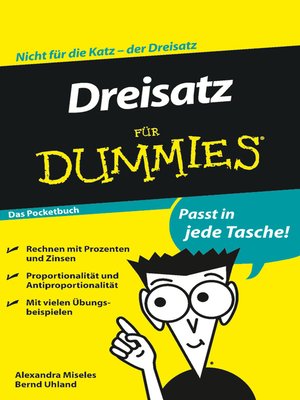 cover image of Dreisatz fur Dummies Das Pocketbuch